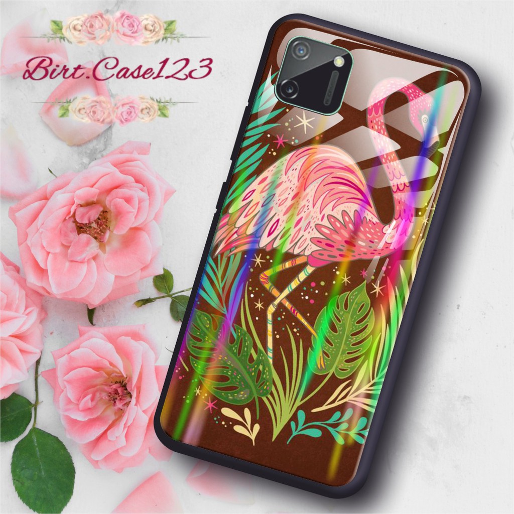 BC Case Gambar FLAMINGO back case glass aurora vivo y91 y93 y95 y91c y71 y81 y12 y15 y17 y53 v5 y11