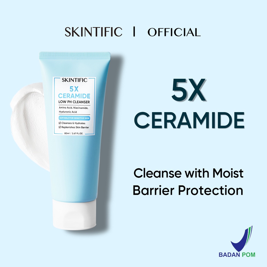 【Ready stock】SKINTIFIC - 5X Ceramide Low pH Cleanser Facial Wash Gentle Cleanser For Sensitive Skin 80ml Face Wash Sabun Cuci Muka Pembersih Pencuci Muka 【BPOM】