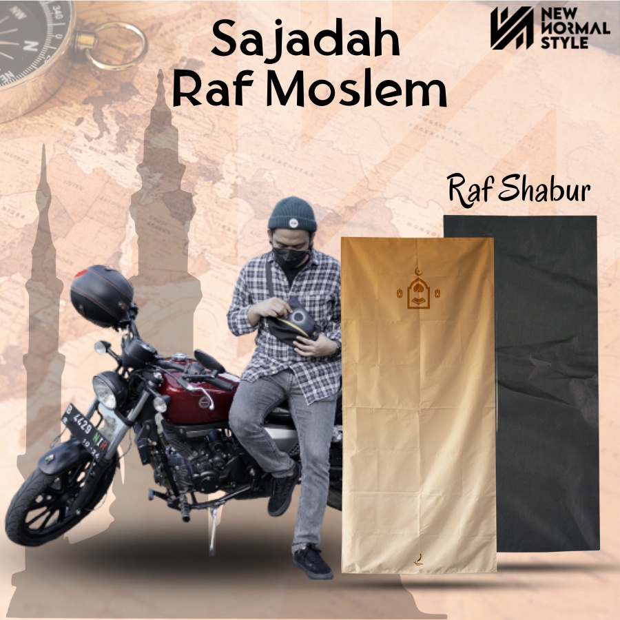 RAF SHABUR Sajadah Sejadah Travel Traveling Couple Pouch Premium Polos Pria Wanita Murah Dewasa Lipa