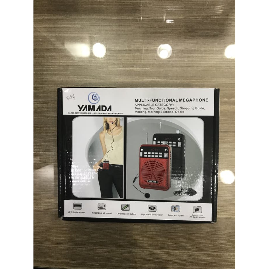 Hot Promo Speaker pinggang waistband aktif multifungsi megaphone YAMADA DM-Q9000