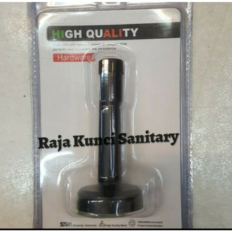 Door Stopper Hitam Tinggi/Black/Door Stop Stainless+Kait Tinggi/Ganjalan Pintu/Door Stopper