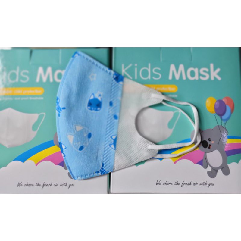 MASKER DUCKBILL ANAK MOTIF ECER PER 10 PCS