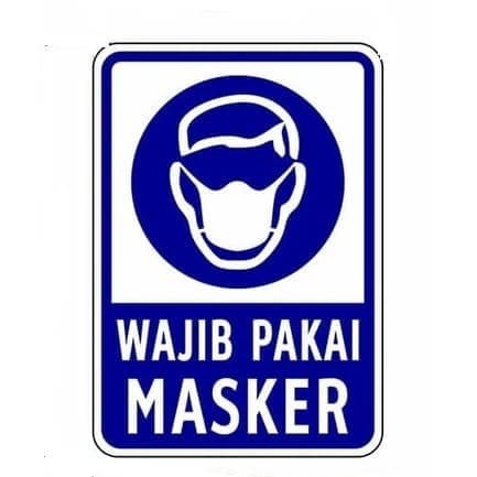 

STICKER WAJIB PAKAI MASKER 15X20CM