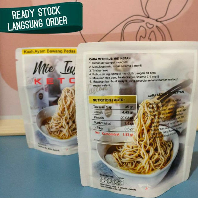 

Mie instan ayam bawang diet keto dan diabetes friendly