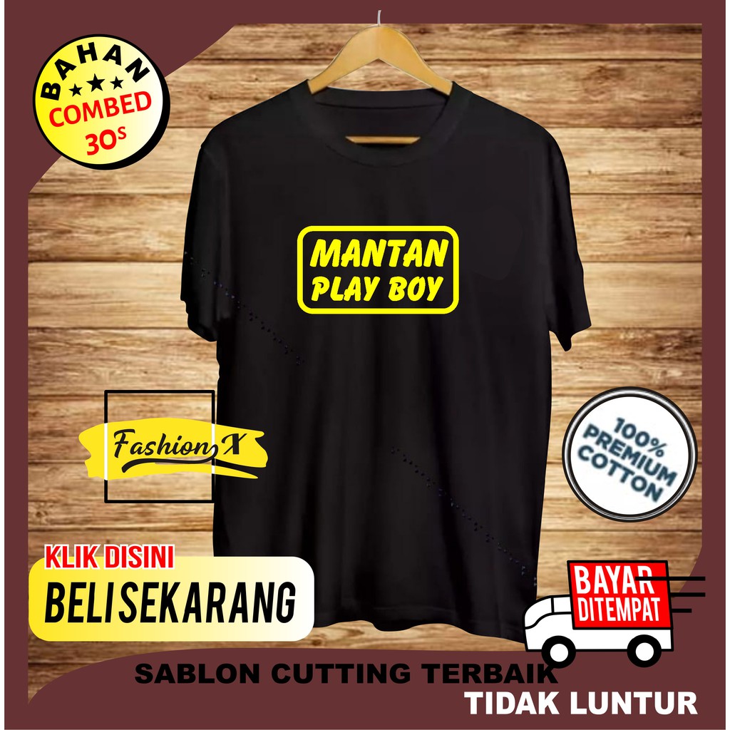 Kaos Pria Distro Keren Mantan Play Boy Bandung Original Murah/Baju Oblong Katun 30s