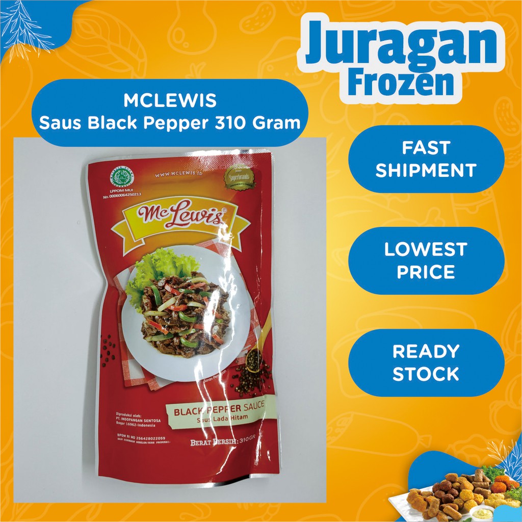 

McLewis Saus Black Pepper 310 Gram