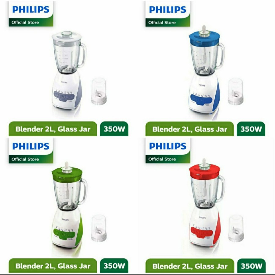 PHILIPS Blender Kaca 2 Liter 2in1 2 Tabung HR 2116