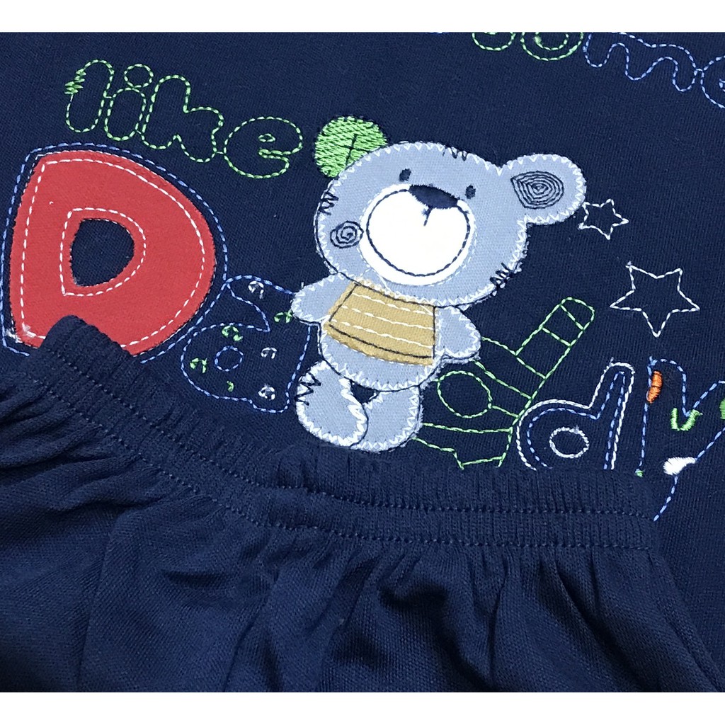BAYIe - 3 SET Setelan Kaos Oblong Bayi Lengan KUTUNG Motif RANDOM MAKAYLA umur 3 - 18 bulan