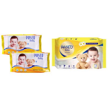 tissue basah Paseo - Tissu Tisu Basah BABY WIPES isi 50 sheet