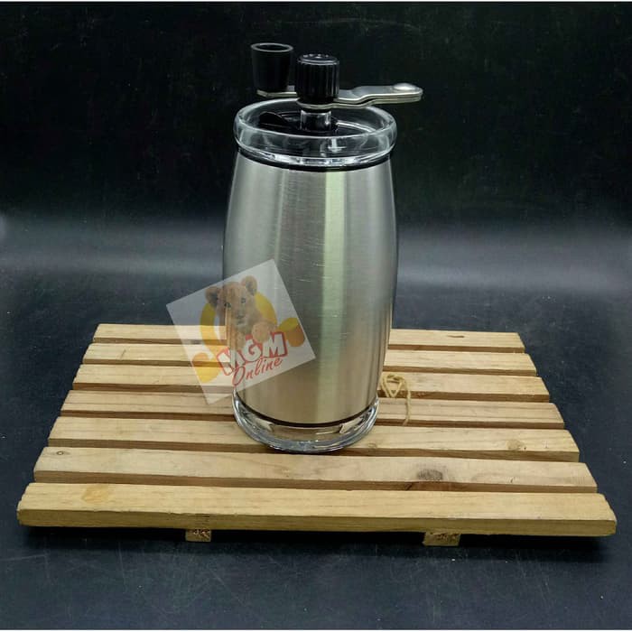 Gentong Coffee grinder Stainless PORTABLE 16CM / Gilingan Kopi 2543