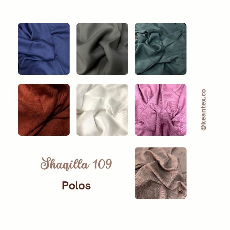 KAIN SHAKILA PREMIUM POLOS JUAL PER METER - ADA 7 WARNA