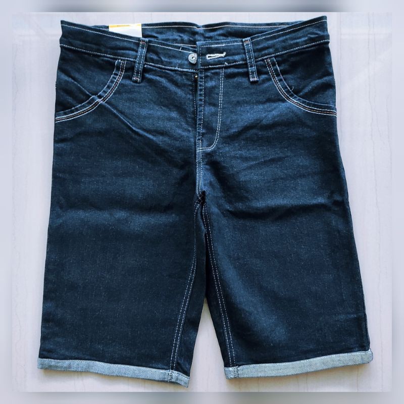 Celana jeans Pendek lipat slimfit jeans pendek PriaTermurah