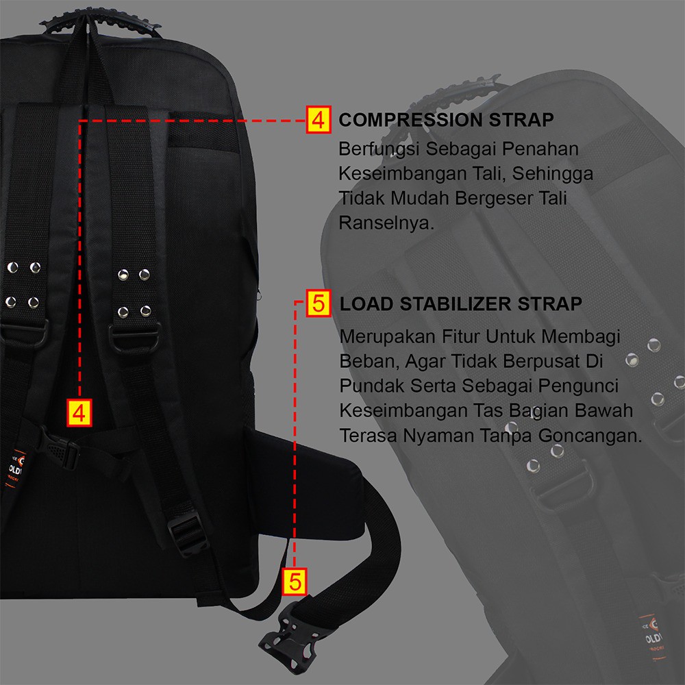 Tas Ransel Jumbo/Tas Ransel Mudik Dengan Kapasitas 60L/Tas Ransel Gunung/Tas Ransel Backpack Terbaru-DISTRIBUTOR TAS