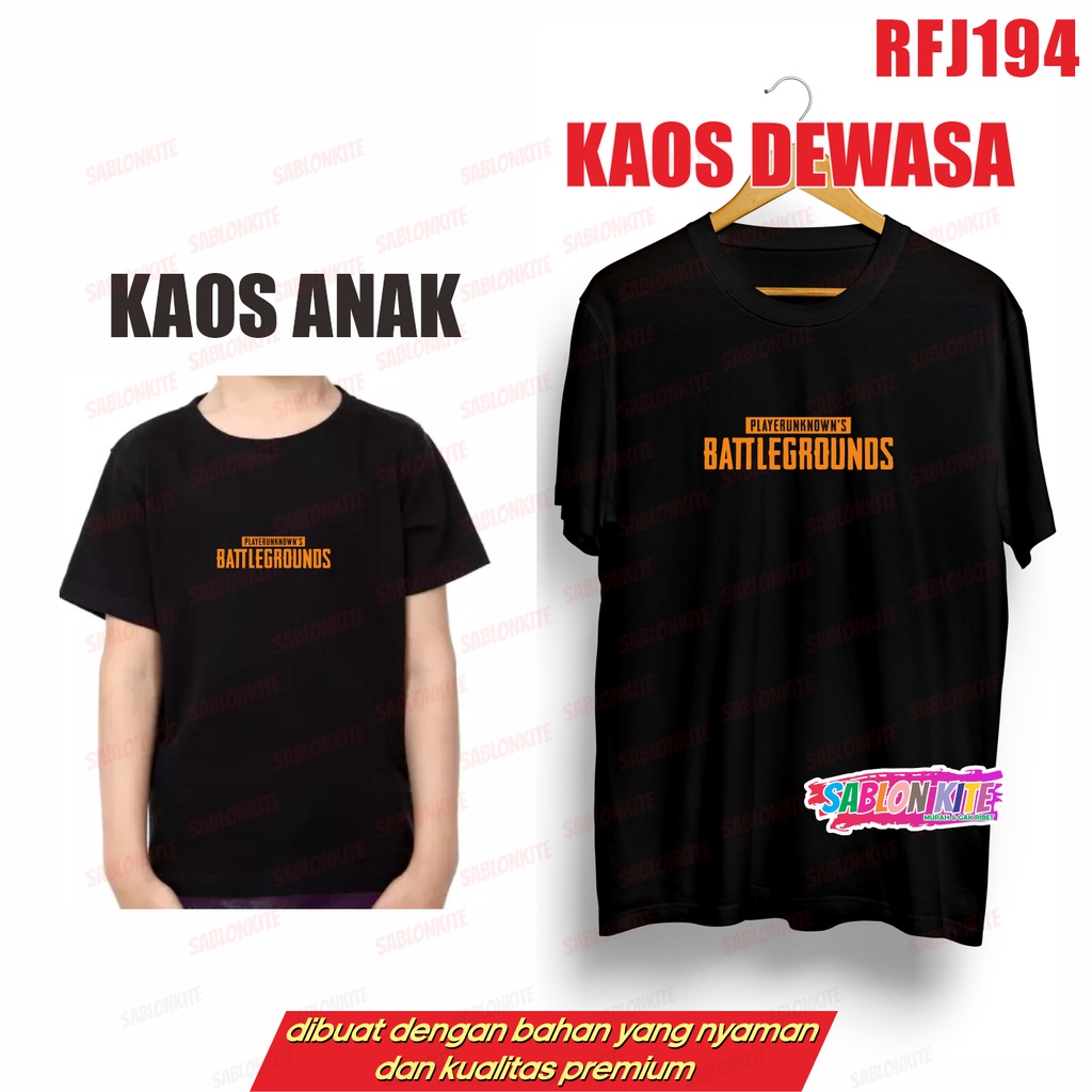 MURAH!!! KAOS ANAK DEWASA GAME RFJ194 BATTLE GROUND