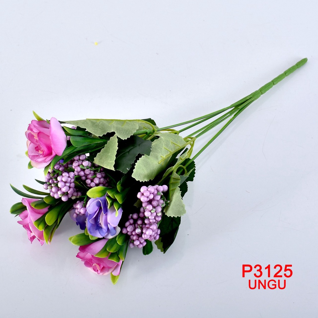 TIB COD P3125 ( 1 KILO BISA MUAT 28PCS ) BUNGA DEKORASI/BUNGA HIAS/BUNGA ARTIFISIAL/BUNGA IMPORT-UNGU
