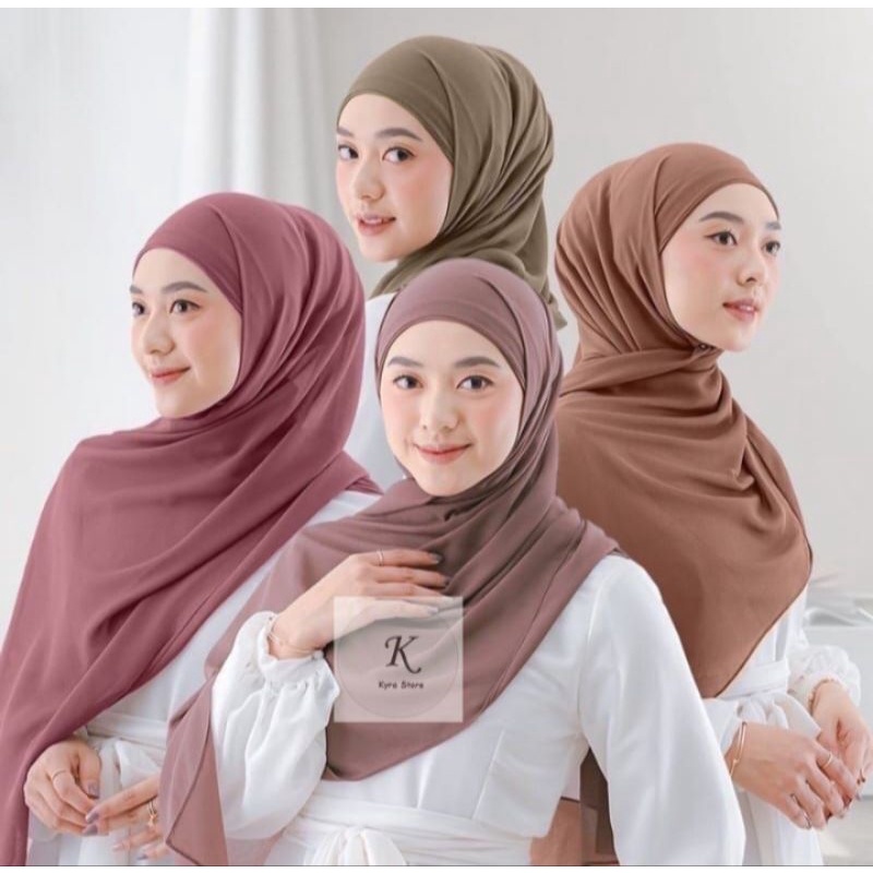 Pashmina Instan Inner 2 in 1 Ceruty Babydoll (Langsung Konveksi)