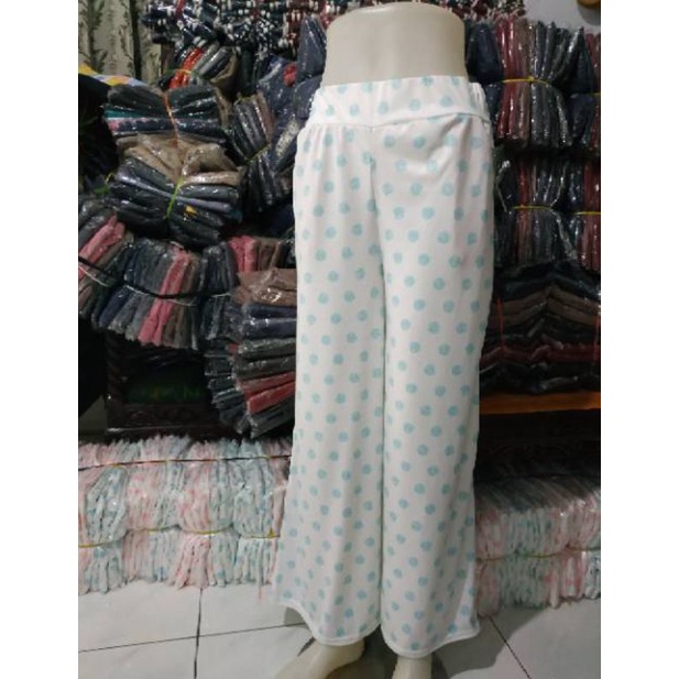 CELANA KULOT PANJANG / CELANA PANJANG WANITA / CELANA TEBAL HALUS / CELANA PINGGANG KARET