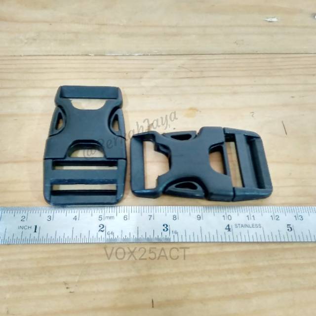 KUNCI SODOK TAS/SLOT TAS/GESPER TAS PLASTIK BUCKLE ACETAL 2.5 CM VOX25AC