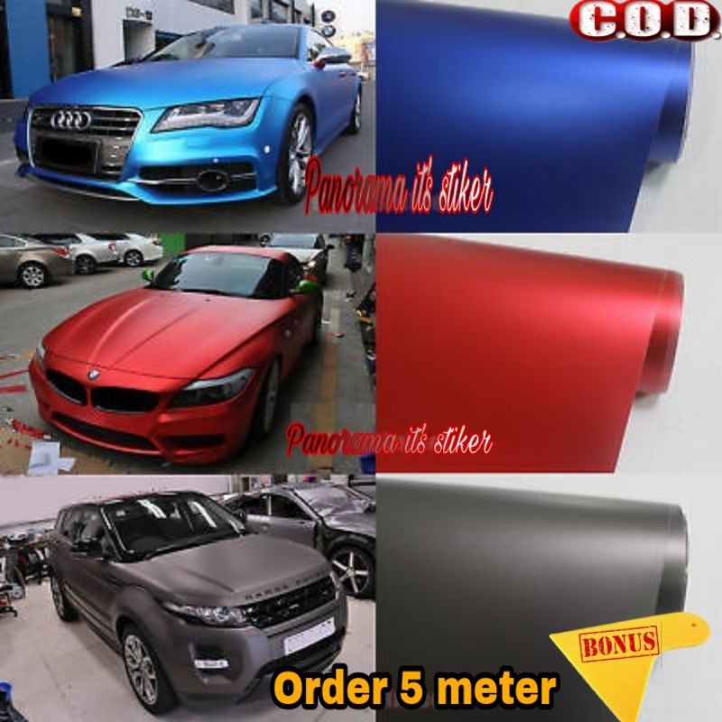 Sticker scotlet mate crome metalik doff /stiker motor metalik doff