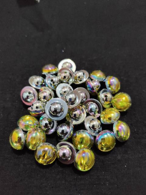 KANCING KRISTAL PELANGI 12MM 12 PCS