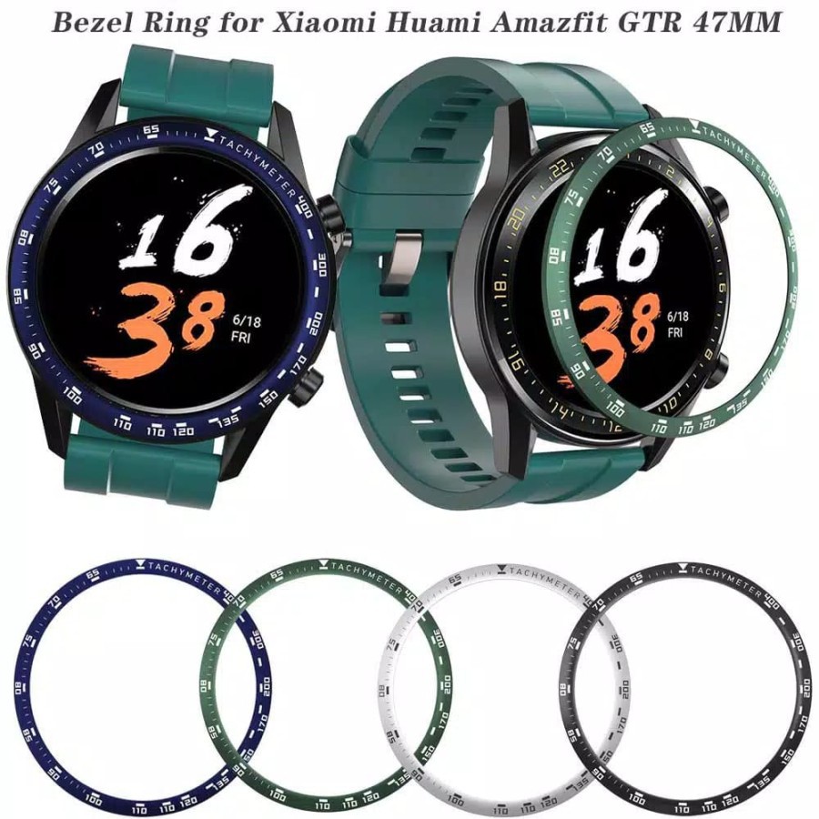 Bezel Ring Cover Stainless Steel untuk Xiaomi Huami Amazfit gtr 47mm