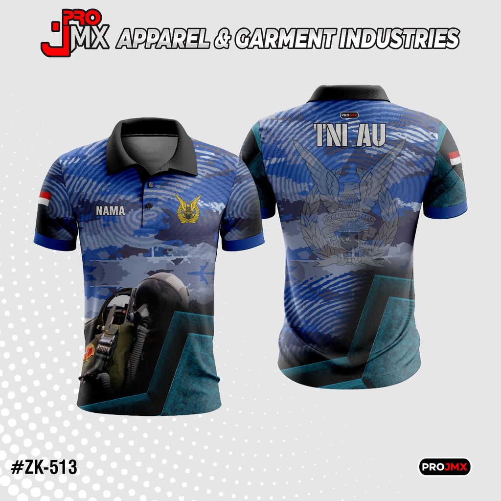 PROJMX - KAOS JERSEY MILITER LENGAN PENDEK - TNI AU