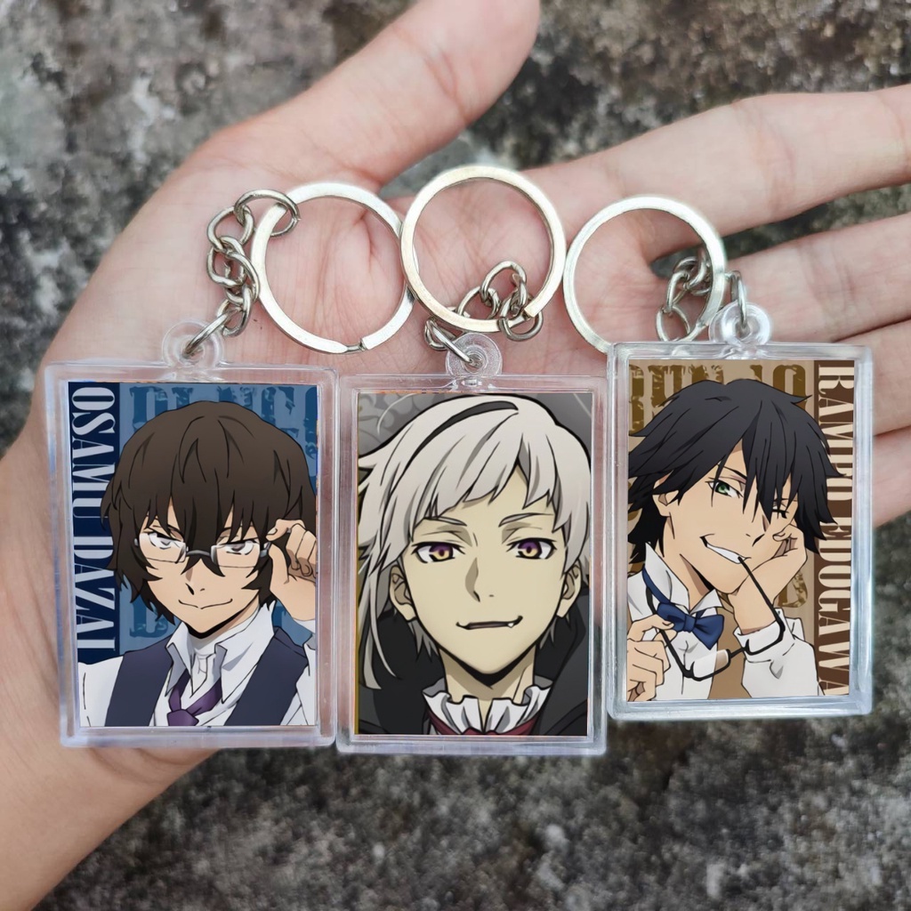 Gantungan Kunci Murah Anime Bungou Stray Dogs - Keychain Bungo Stray Dogs - Dazai Chuuya Atsushi