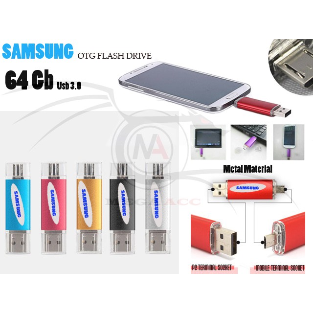Flashdisk Samsung Dual/ Otg Usb 2.0/3.0 ( 64 GB )