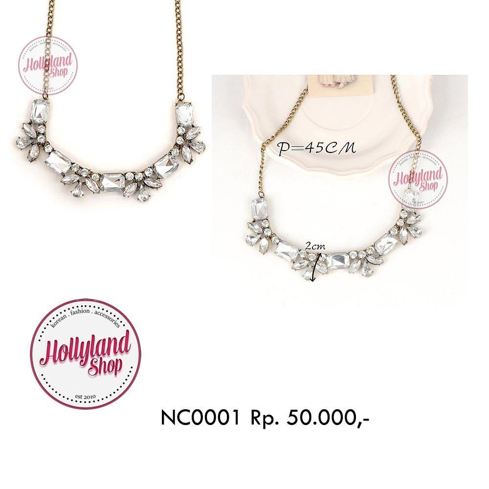Necklace (NC001 - NC0026) Kalung Choker Mutiara Lampu Hati Bunga Bintang