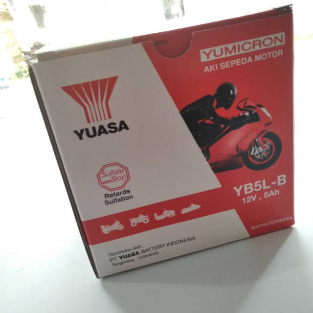 AKI YUASA BASAH (YB5L-B) HONDA YAMAHA SUZUKI untuk motor Mio 5Ah 5 Ampere Grand Supra Vega Revo Lama