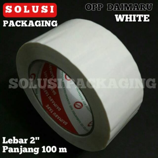 

ISOLASI PUTIH 100M/SELOTIP/LAKBAN DAIMARU/OPP/TAPE/LAKBAN POLOS
