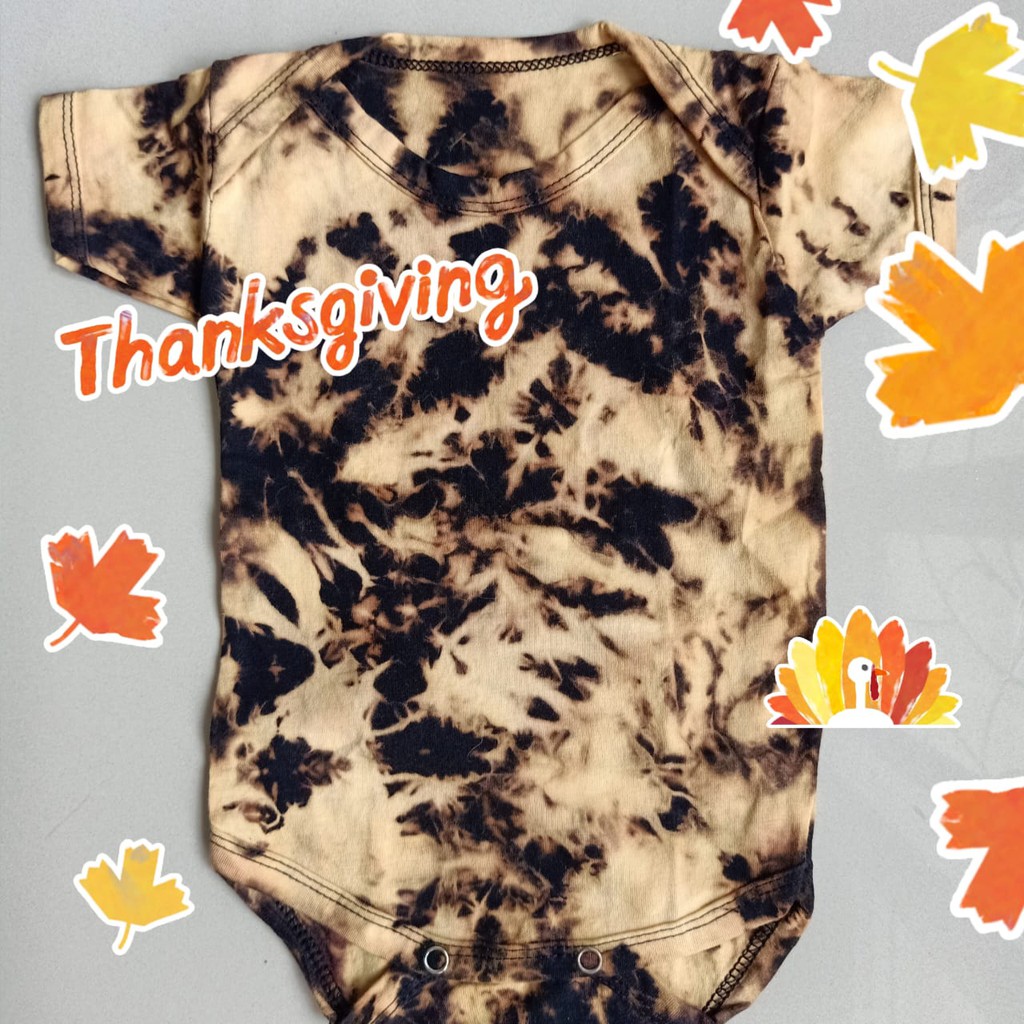 Jumper Bayi Trendy Kaos Katun Tie Dye Coklat