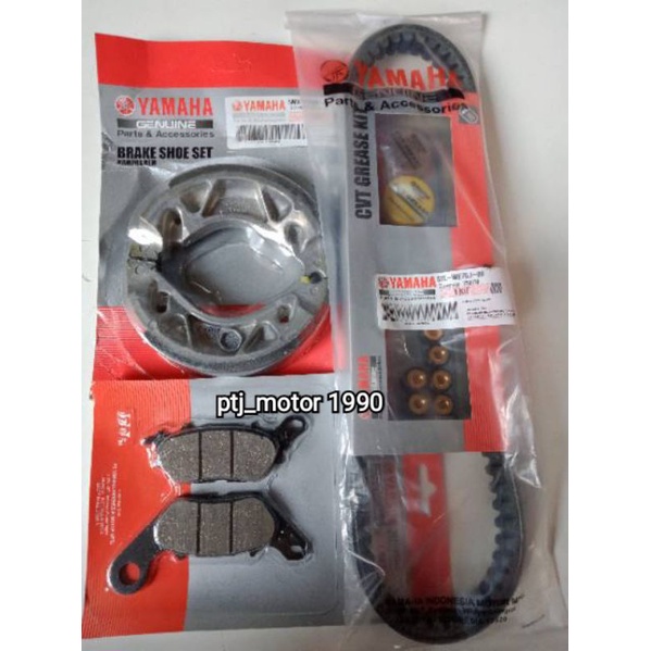 VANBELT SET ROLLER KAMPAS REM DEPAN BELAKANG YAMAHA MIO SPORTY/MIO SMILE/ORI