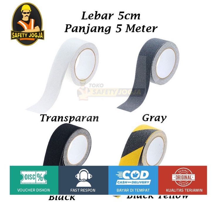 LAKBAN LANTAI ANTI SLIP ANTI LICIN Safety Walk Tape