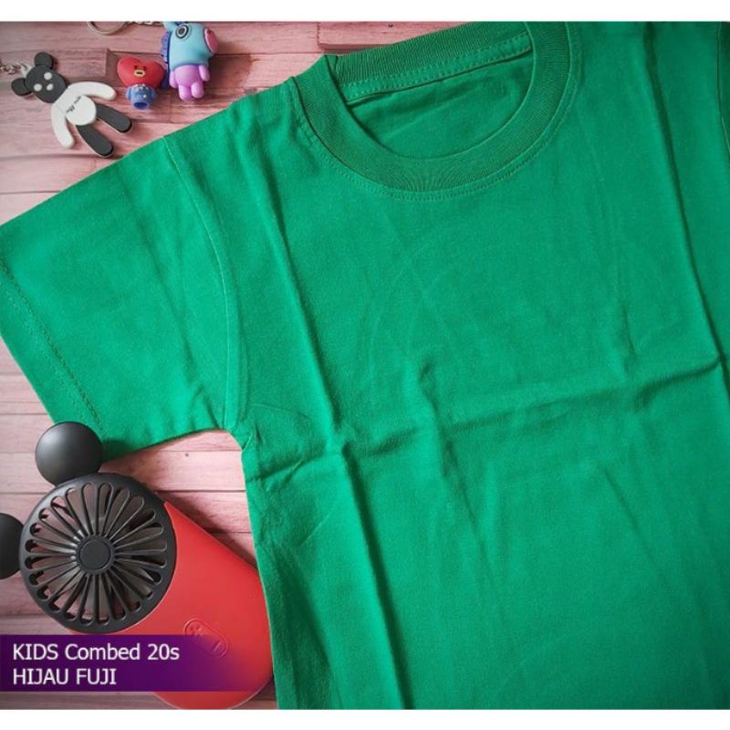 Kaos Anak Cotton Combed 20s Hijau Fuji