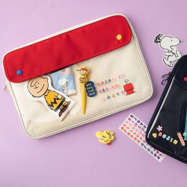 [Ready Stock] INS Korea Bag Snoopy Peanuts Laptop Ipad Sleeve 13" 15" Tas MacBook