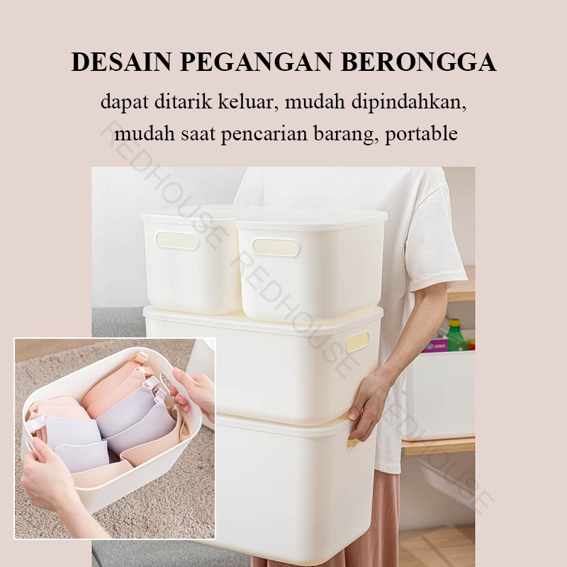 RED HOUSE Plastic Storage Box Kotak Penyimpanan MultifungsI