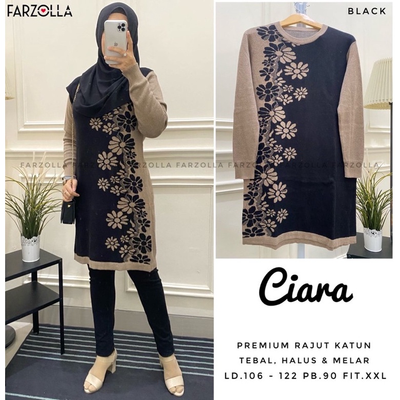 Tunik Rajut Motif Bunga Ciara Original by Farzolla