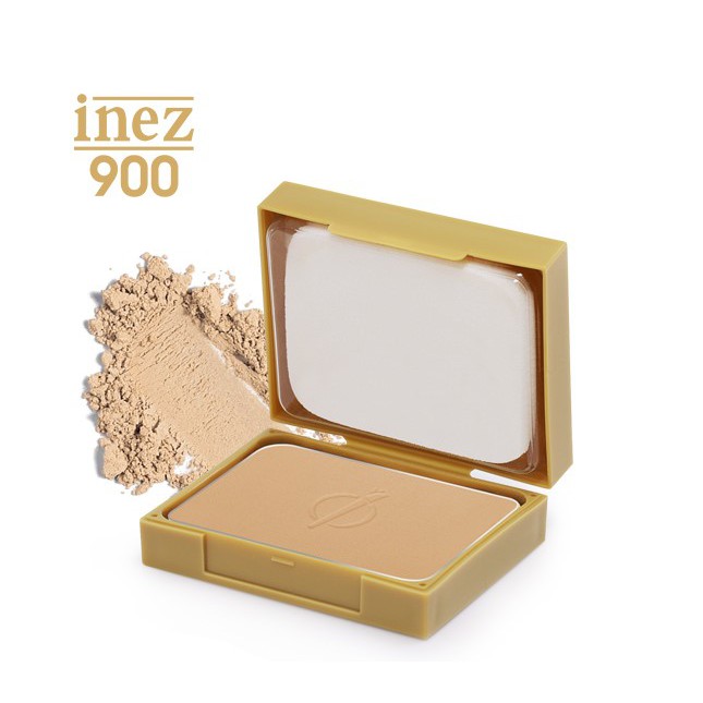 INEZ 900 LUSTROUS PRESSED POWDER POUDRE PRESSEE BRILIANTE REFFIL WITH PUFF