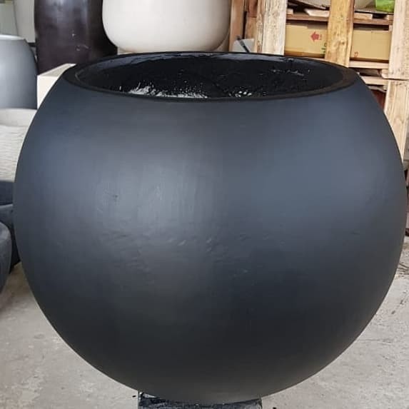 Pot Model Bola Elegant Varian Hitam