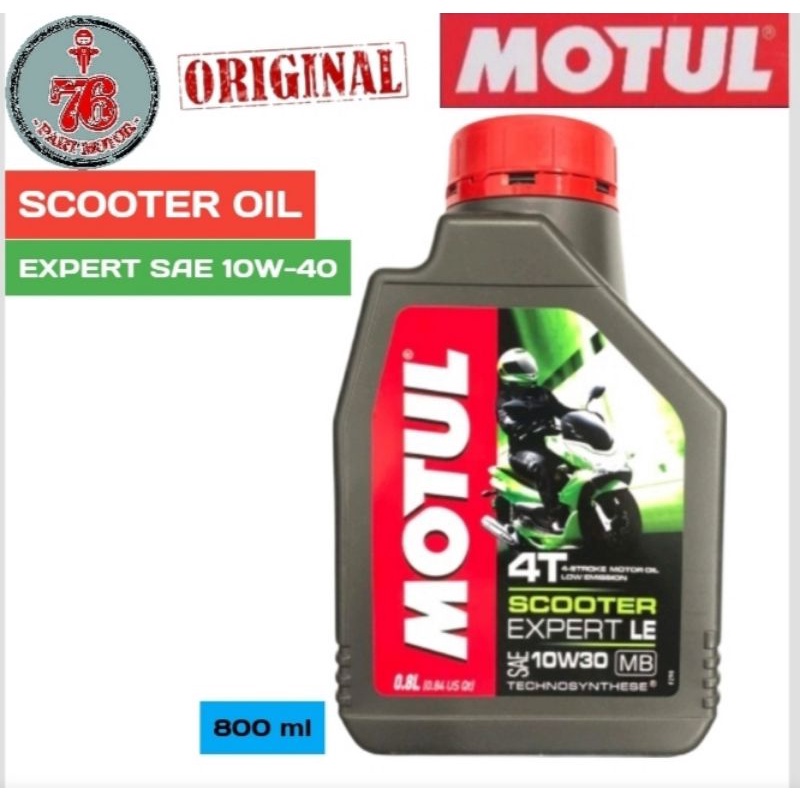 OLI MOTUL SCOOTER EXPERT LE SAE 10W-30 0.8lt  100% ASLI