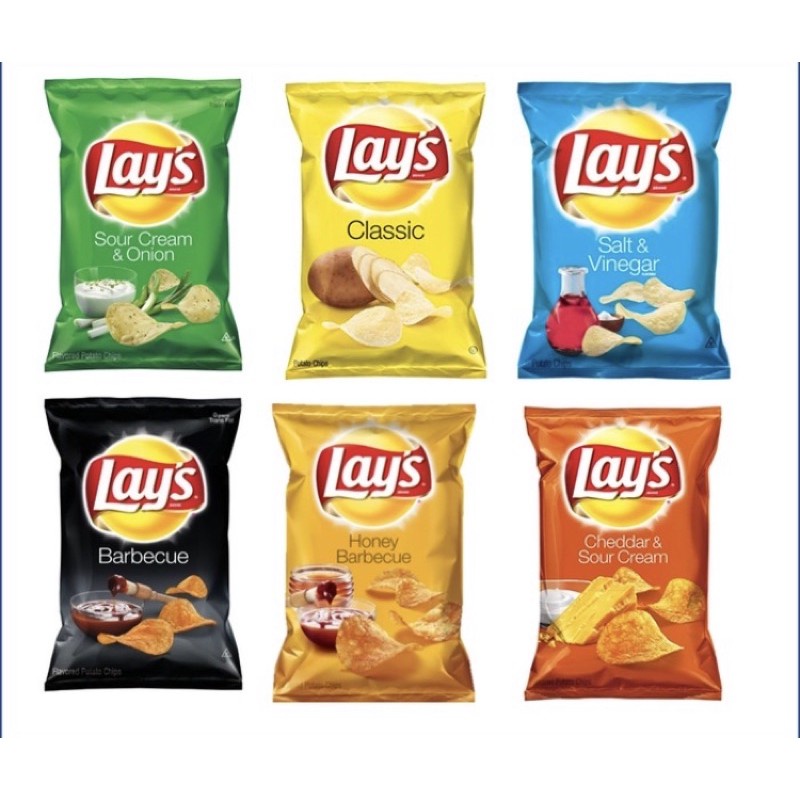 Jual Lays Classic Cheddar Sour Cream Barbecue Keripik Kentang