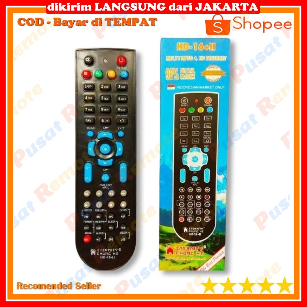 Remot Remote Parabola Receiver Master MATRIX TANAKA VENUS MULTI UNIVERSAL Merk CHUNG HE HD-16-11 COD