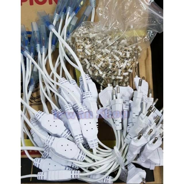 Soket Lampu Selang Led Strip 5050 220 volt / Adaptor Lampu Selang Strip