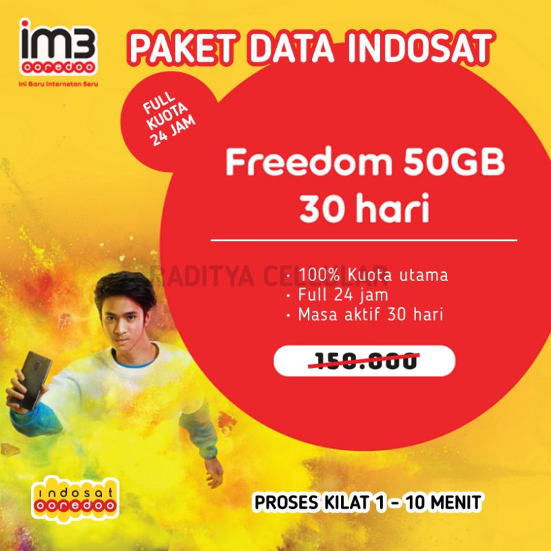 PROMO FREEDOM INTERNET 50GB 30 HARI