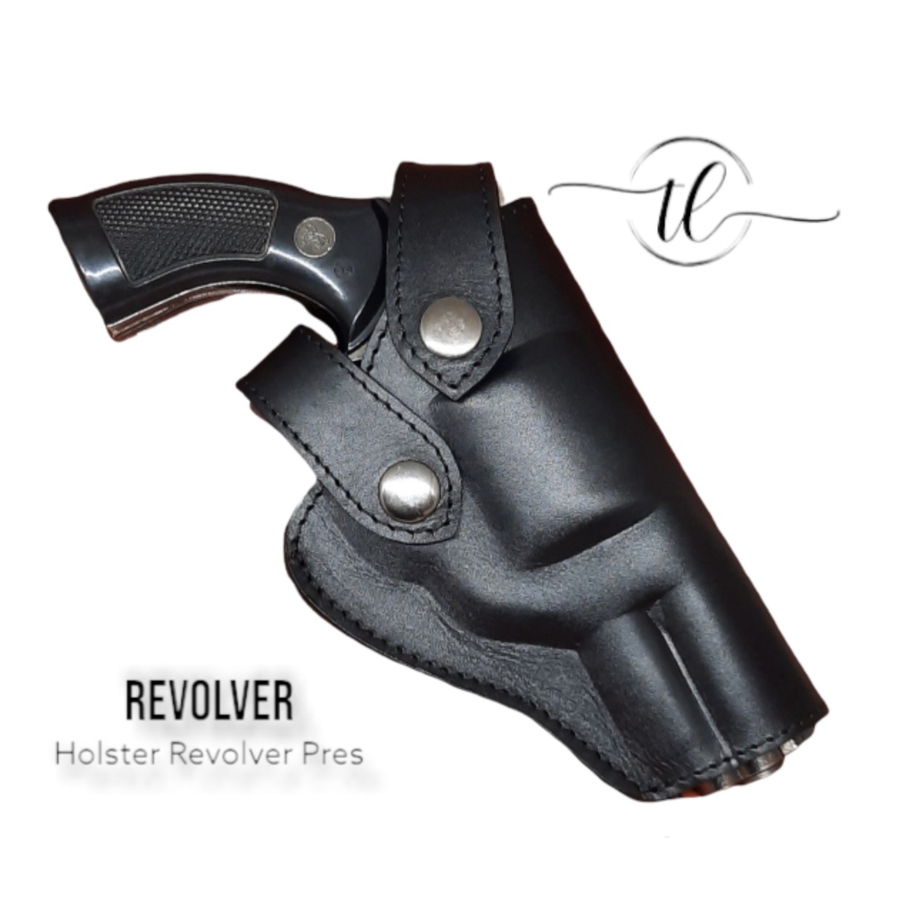 HOLSTER SARUNG PISTOL REVOLVER KULIT ASLI