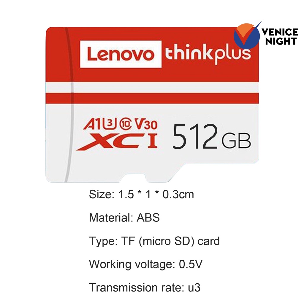 Lenovo Kartu Memori TF 256GB / 512GB / 1TB High Speed Untuk Handphone / DVR Mobil