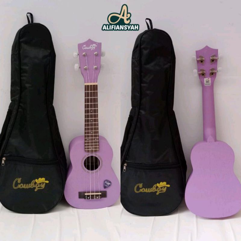 UKULELE COWBOY SOPRANO 21&quot; FREE TAS DAN PICK MKUALITAS IMPORT ORIGINAL COWBOY