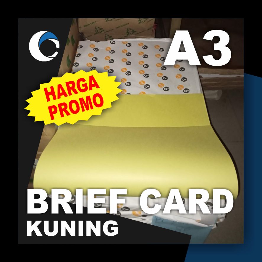 

KERTAS BC / BRIEF CARD KUNING 160 GSM Uk [ A3 ] 29.7 cm X 42 cm ( 50 LEMBAR )