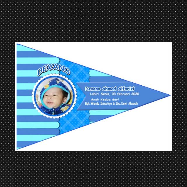 Bendera aqiqah lucu, Rp. 60.000 ( isi 120 pcs)